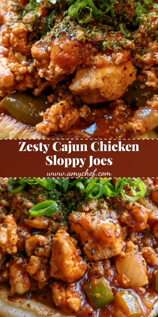 Cajun Chicken Sloppy Joes: The Zesty 30-Minute Dinner You Need 4 A handheld smartphone photo of a Cajun Chicken Sloppy Joe on a toasted brioche bun with glossy sauce and green onions.
